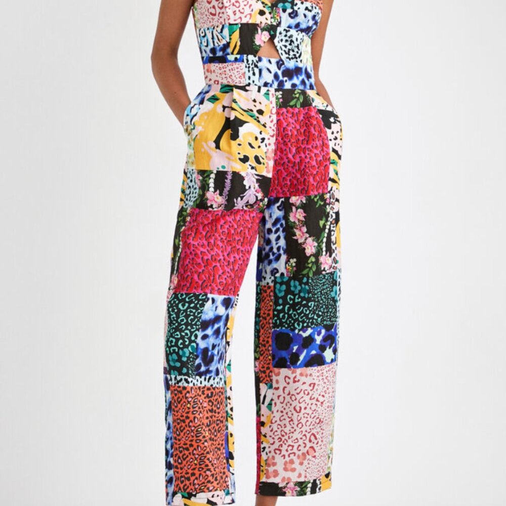 Desigual Printed Patchwork Jumpsuit - Large - NWT… - image 9